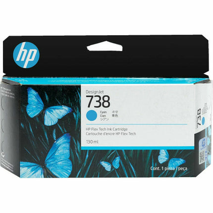 Original Tintenpatrone HP DESIGNJET 738 Türkis