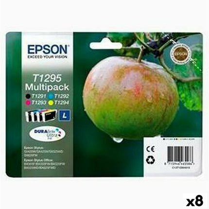 Kompatibel Tintenpatrone Epson T12914011 + T12924011 + T12934011 + T12944011 Schwarz/Zyanblau/Magenta/Gelb (8 Stück)